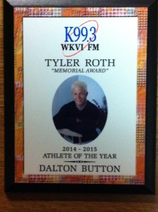 Tyler Roth/WKVI Athlete of the Year Award.